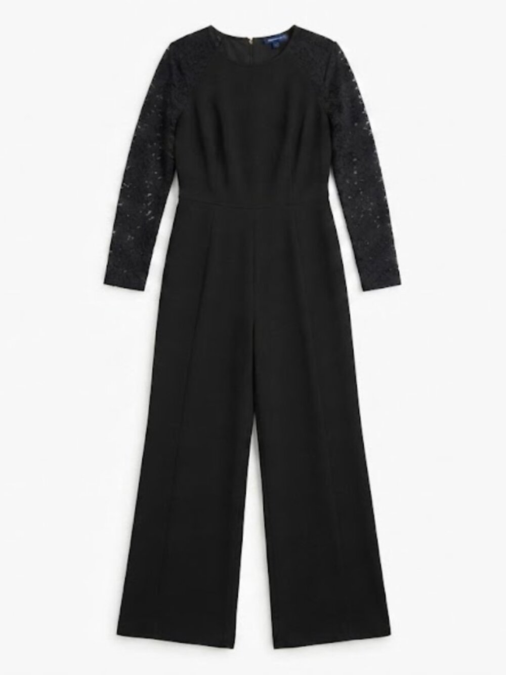 ✨️ Tommy Hilfiger Black Lace-Sleeve Wide-Leg Jumpsuit